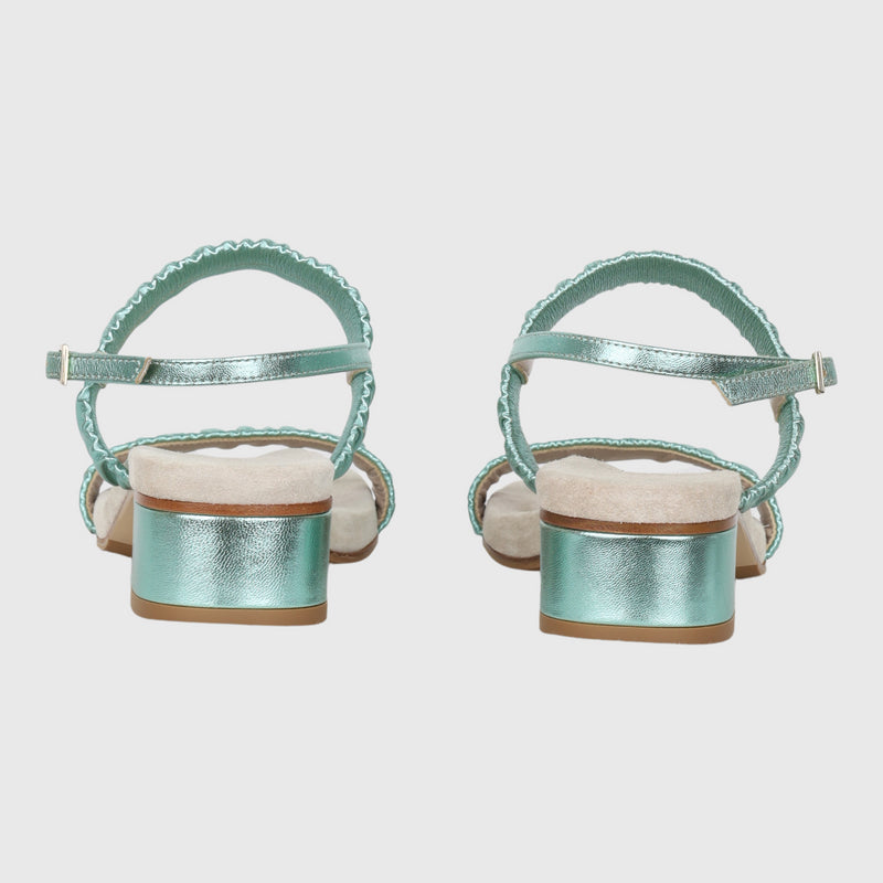 Angie Sandal Metallic Mint 39