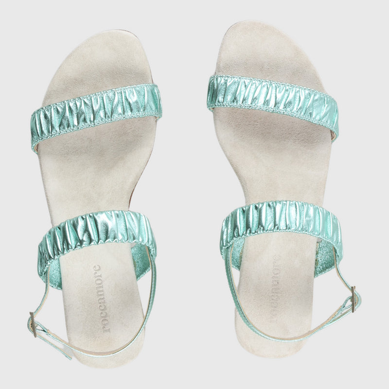 Angie Sandal Metallic Mint 39