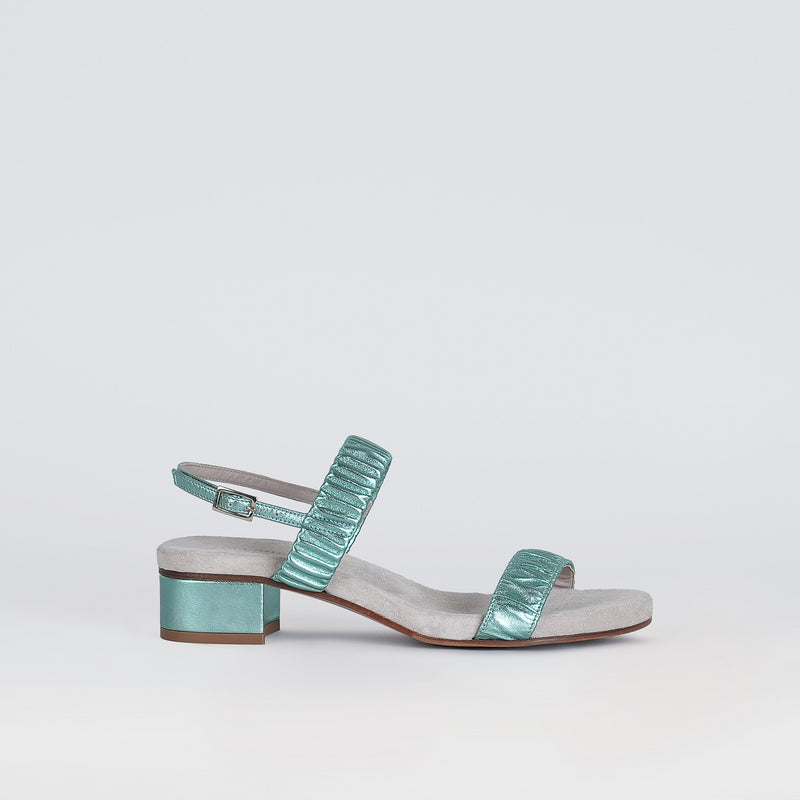 Angie Sandal Metallic Mint 39