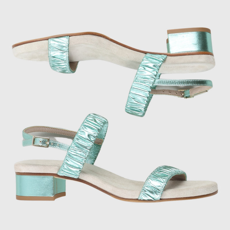 Angie Sandal Metallic Mint 39